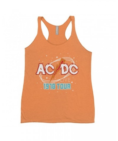 AC/DC Ladies' Tank Top | Red Universe 1978 Tour Design Shirt $14.48 Shirts