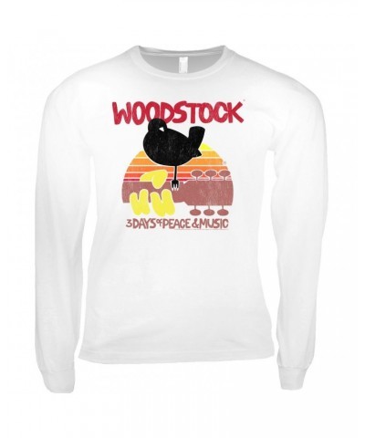 Woodstock Long Sleeve Shirt | Bird And Guitar Sunset Shirt $10.18 Shirts
