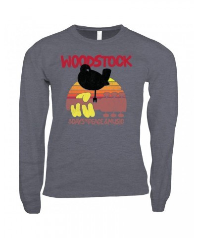 Woodstock Long Sleeve Shirt | Bird And Guitar Sunset Shirt $10.18 Shirts