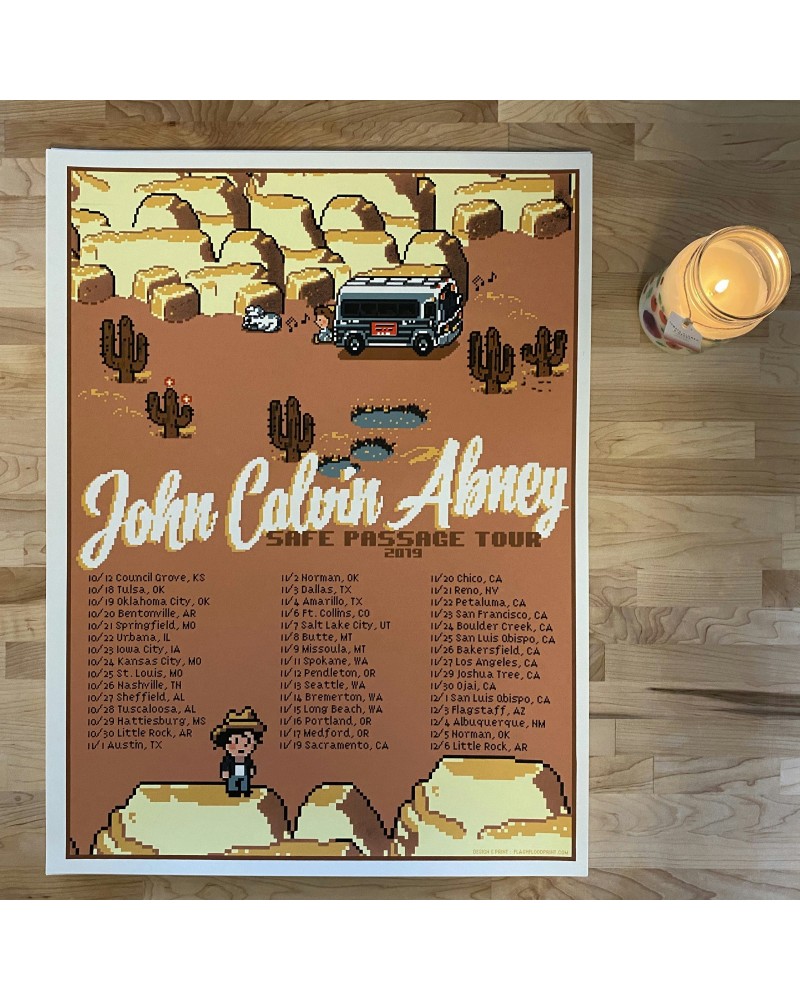 John Calvin Abney Safe Passage Fall 2019 Tour Poster $12.00 Decor