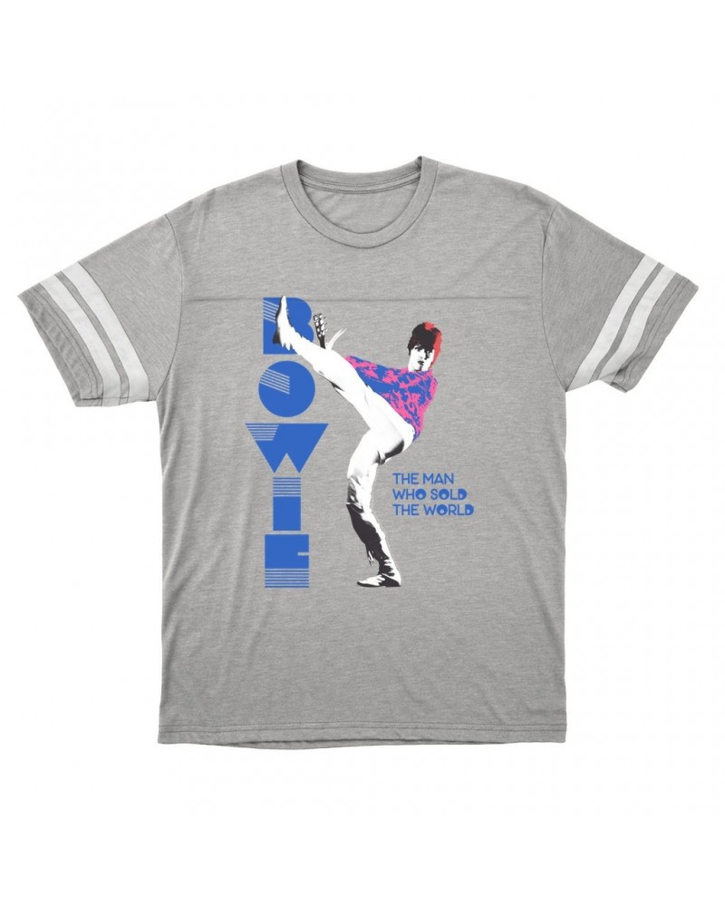 David Bowie T-Shirt | The Man Who Sold The World Pastel Design Football Shirt $10.87 Shirts