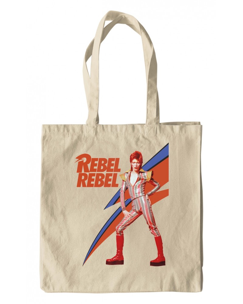 David Bowie Canvas Tote Bag | Rebel Rebel Aladdin Sane Image Bag $6.44 Bags
