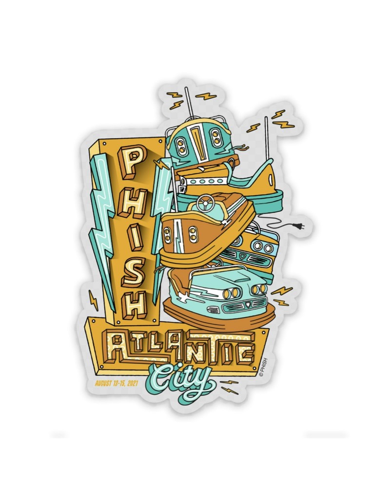 Phish Stacked Bumpers Atlantic City Sticker $1.44 Accessories