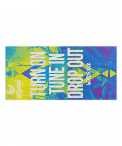 Woodstock Beach Towel | Turn On Tune In Drop Out Design Towel $19.78 Towels