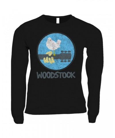 Woodstock Long Sleeve Shirt | Bird And Guitar Shirt $10.78 Shirts