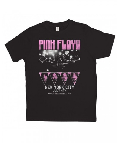 Pink Floyd Kids T-Shirt | New York City 4th Of July Concert Poster Pink Kids Shirt $7.11 Kids