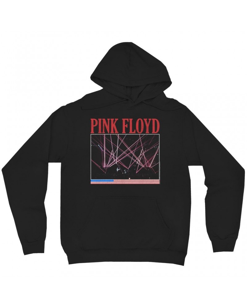 Pink Floyd Hoodie | Laser Lights On Stage Concert Design Distressed Hoodie $16.38 Sweatshirts