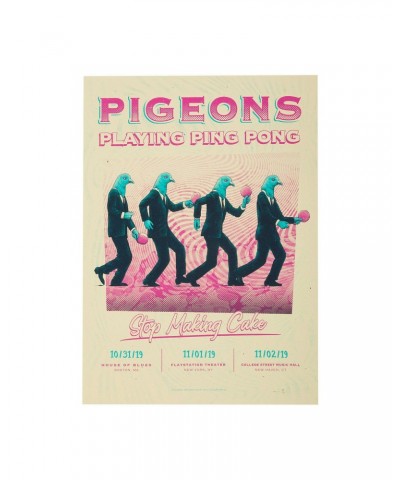 Pigeons Playing Ping Pong Halloween 2019 "Stop Making Cake" Poster $14.40 Decor