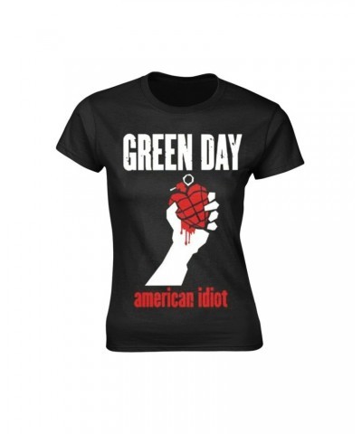 Green Day Women's T Shirt - American Idiot Heart (Black) $13.26 Shirts