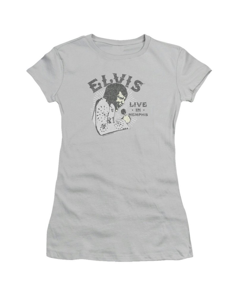 Elvis Presley Juniors Shirt | LIVE IN MEMPHIS Juniors T Shirt $8.82 Shirts