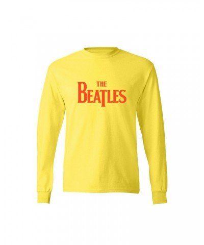 The Beatles Flocked Yellow Long Sleeve Logo T-Shirt $15.75 Shirts