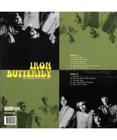 Iron Butterfly LP - Live At The Galaxy LA July 1967 (ltd. 500 copies made) (clear vinyl) $13.38 Vinyl