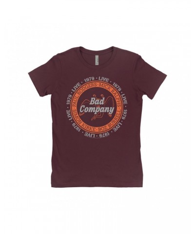 Bad Company Ladies' Boyfriend T-Shirt | Live In Concert 1979 Shirt $11.48 Shirts