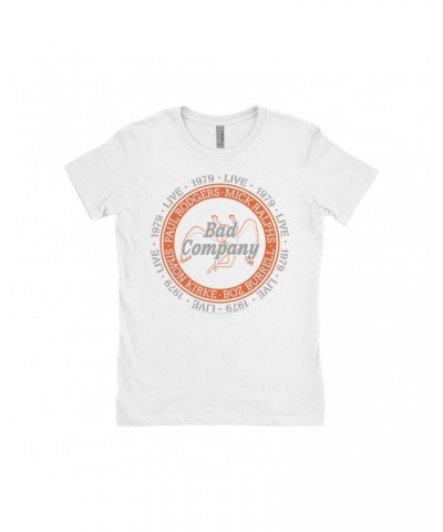 Bad Company Ladies' Boyfriend T-Shirt | Live In Concert 1979 Shirt $11.48 Shirts