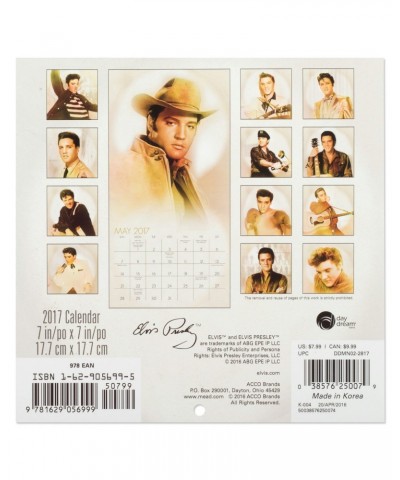 Elvis Presley 2017 Mini Calendar $3.44 Calendars