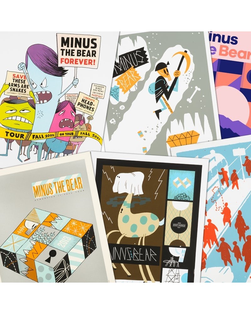 Minus the Bear Mystery Poster Bundle $6.66 Decor