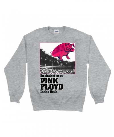 Pink Floyd Sweatshirt | In The Flesh French Concert Poster Sweatshirt $13.28 Sweatshirts