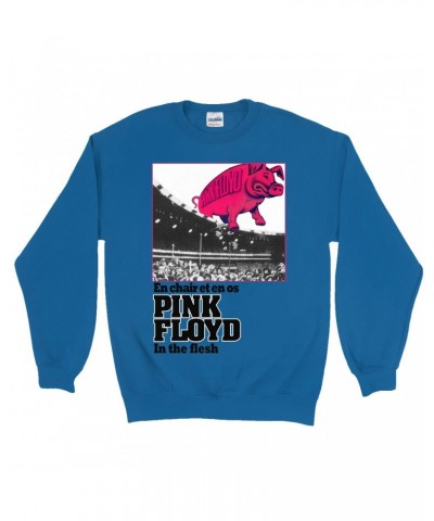 Pink Floyd Sweatshirt | In The Flesh French Concert Poster Sweatshirt $13.28 Sweatshirts