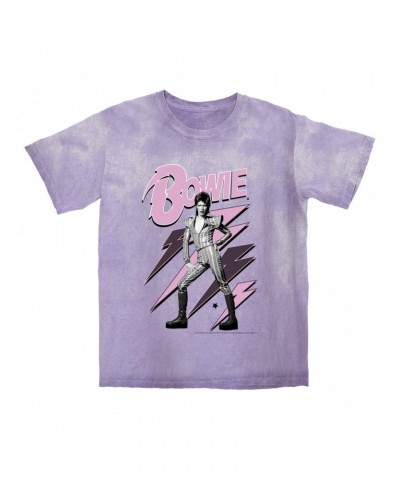 David Bowie T-shirt | Ziggy Stardust And Lightning Bolts Color Blast Shirt $11.98 Shirts