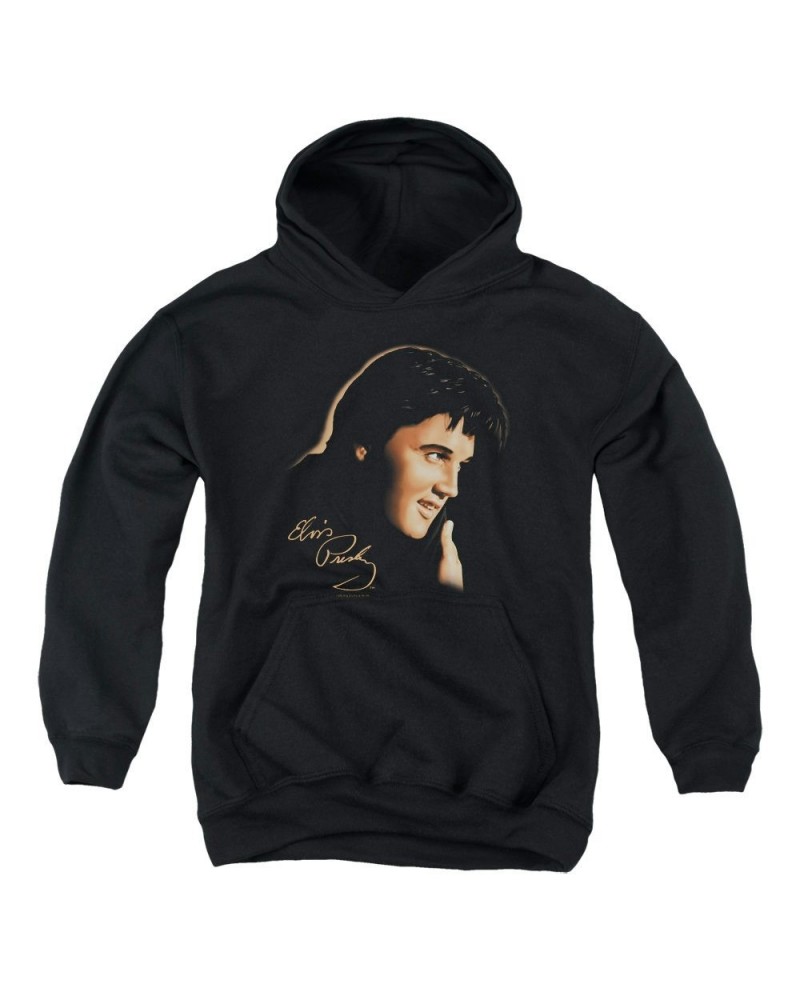 Elvis Presley Youth Hoodie | WARM PORTRAIT Pull-Over Sweatshirt $11.31 Sweatshirts