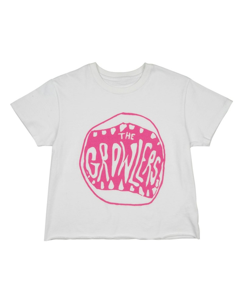 The Growlers Classic Mouth Girls Cutoff T-Shirt - Pink $12.60 Shirts