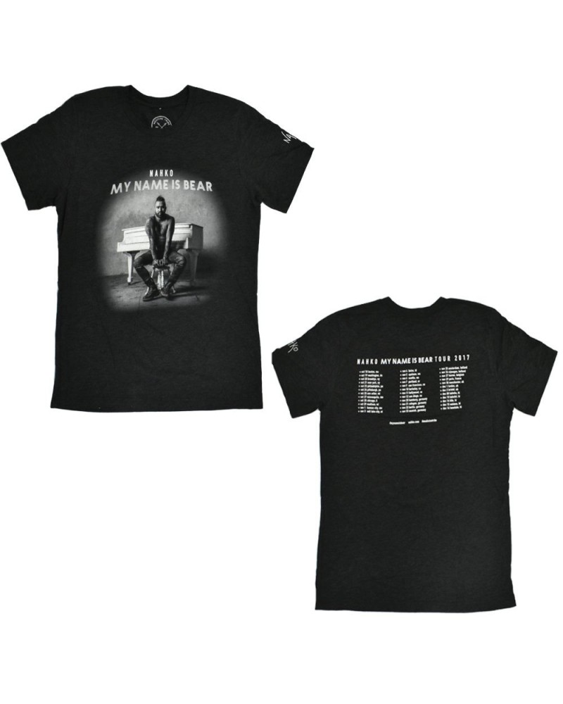 Nahko And Medicine For The People My Name Is Bear Tour Dark Grey T-Shirt $11.20 Shirts