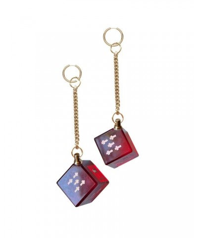 Rainbow Kitten Surprise Limited Edition Etched Glass "Fever Pitch" Dice Earrings $11.75 Accessories