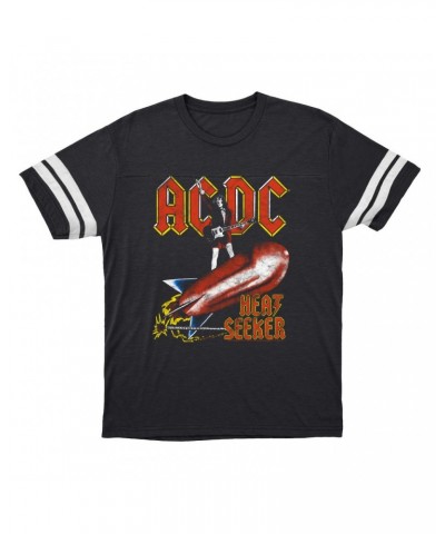 AC/DC T-Shirt | Heat Seeker Album Design Football Shirt $11.86 Shirts