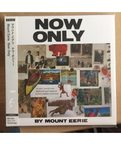 Mount Eerie NOW ONLY (MINI LP JACKET) CD $14.00 Vinyl