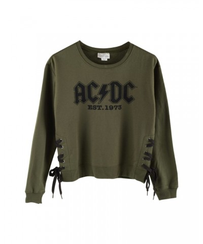 AC/DC Black Logo 1973 Green Sweatshirt $10.00 Sweatshirts