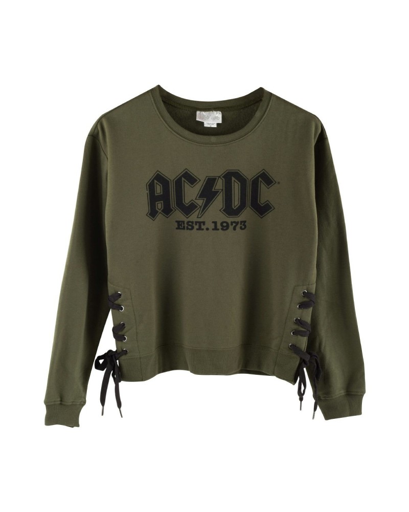 AC/DC Black Logo 1973 Green Sweatshirt $10.00 Sweatshirts