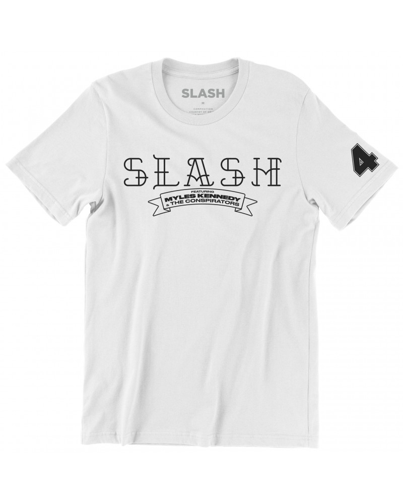 Slash Tattoo Logo White Tee $12.88 Shirts