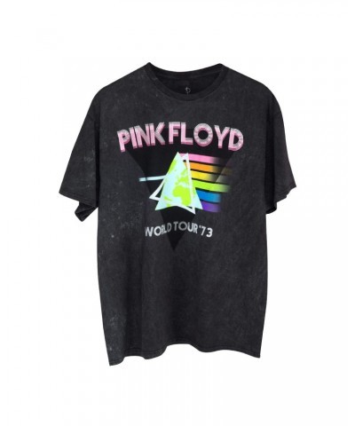 Pink Floyd World Tour '73 Prism with World Map Rainbow Tour Dates on Back T-Shirt $10.50 Shirts