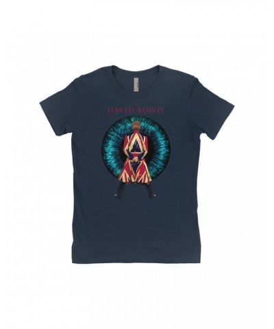 David Bowie Ladies' Boyfriend T-Shirt | Live And Well Eye Image Shirt $8.23 Shirts