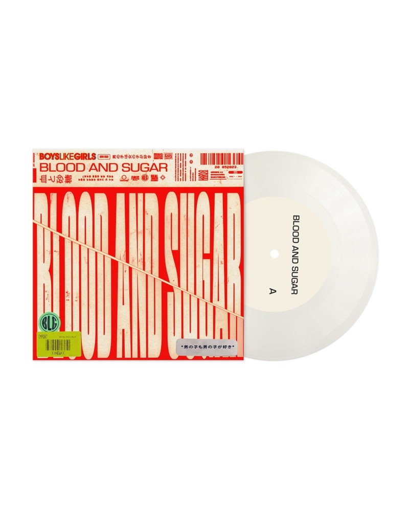 BOYS LIKE GIRLS "BLOOD AND SUGAR" Clear Frosted Glass 7" $5.32 Vinyl