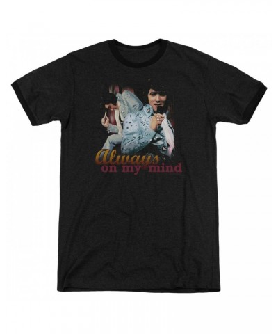 Elvis Presley Shirt | ALWAYS ON MY MIND Premium Ringer Tee $10.78 Shirts