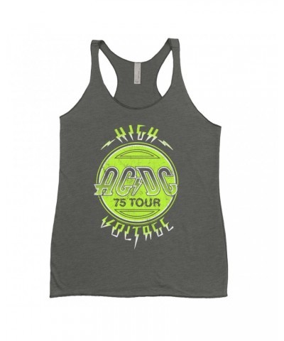 AC/DC Ladies' Tank Top | Electric Green High Voltage Design Shirt $9.84 Shirts
