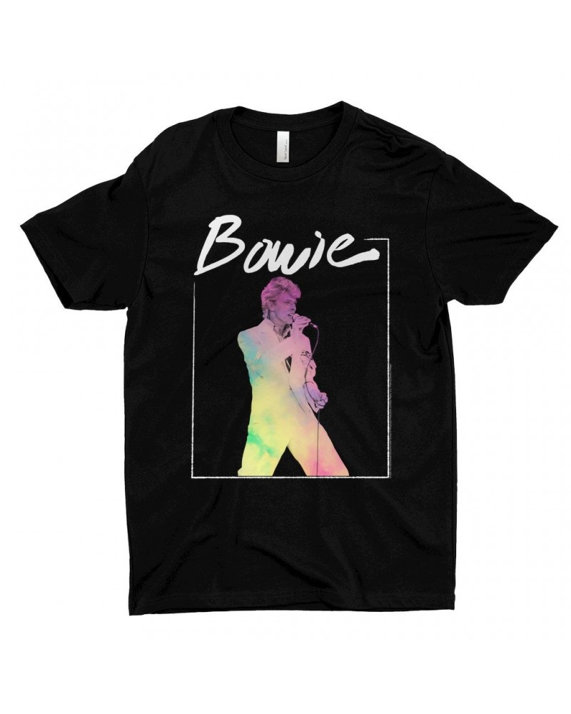 David Bowie T-Shirt | Bowie 1983 Concert In Pastels Shirt $7.73 Shirts