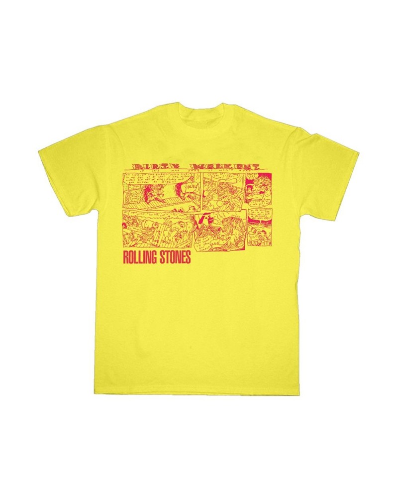 The Rolling Stones Dirty Work Yellow T-Shirt $15.20 Shirts